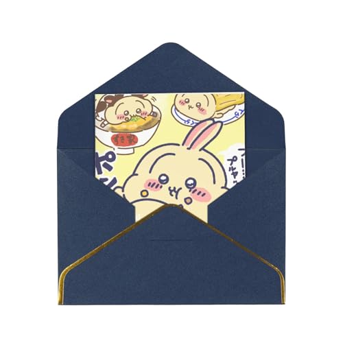 メッセージカード ちいかわ うさぎ グリーティングカード かわいい 挨拶状 年賀状 感謝カード 金箔押し 封筒付き 多機能 レター用品 お誕生日 結婚式 記念日 職場 バレンタイン 人気 贈り物 プレゼント