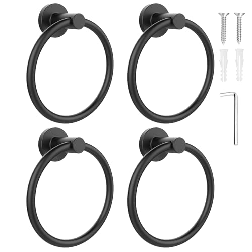 SetSail Towel Holder for Bathroom Wall Matte Black Towel Ring