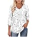 Womens 3/4 Sleeve Tops and Blouses Casual V Neck Loose Fit T Shirts Beach Vacation Fashion Spring Summer Outifits