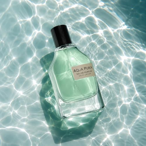 Image of Fragrance World Aqua Pura Eau De Parfum for Men & Women | Long Lasting Premium Fragrance | 70ml | Fresh Marine Aquatic Perfume | Bergamot, Seaweed & Ambroxan