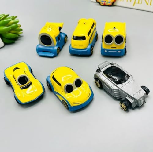 Image of Sky Tech Mini Metal Die Cast Car Set of-6 Toy Vehicle Play Set Free Wheel High Speed Unbreakable Car Racing Car Super Heroes Character Cars. for Exciting Playtime Birthday Christmas Gift for Kids