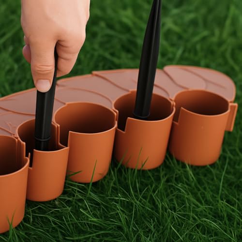 Palisade Rasenkante Beetumrandung Beeteinfassung 4,05m 3 Farben TOP (braun)
