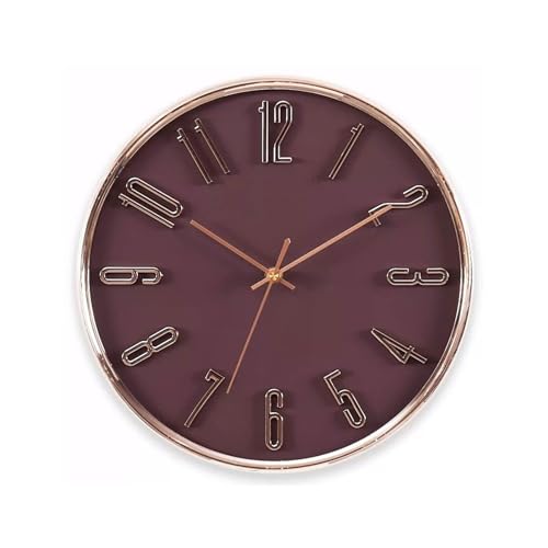 Horloge murale salon luxe rouge profond en quartz moderne de design chic