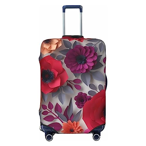 Housse de protection pour valise motif fleurs finitions soignées DEHIWI XL