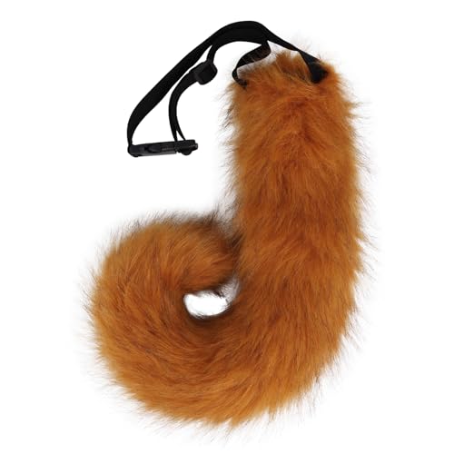 HAOAN Adults 26 Inch Wolf Tail Soft Long Fur Cat Fox Costume Tail for Halloween Party Costume product thumbnail 9