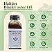 Meme Haitian Black Castor Oil (Lwil Maskriti) – 100% Pure, Cold-Pressed, Unrefined – Promotes Hair Growth, Moisturizes Skin, Strengthens Nails, Aids Digestion – 8 fl oz