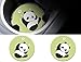 Forala 8 Pcs Cute Panda Steering Wheel Cover Set for Women Girl,Anti-Slip Lovely Cartoon Car Wheel Protector Universal 15 Inch Fit for Vehicle, Car, Auto, SUV (Black White)