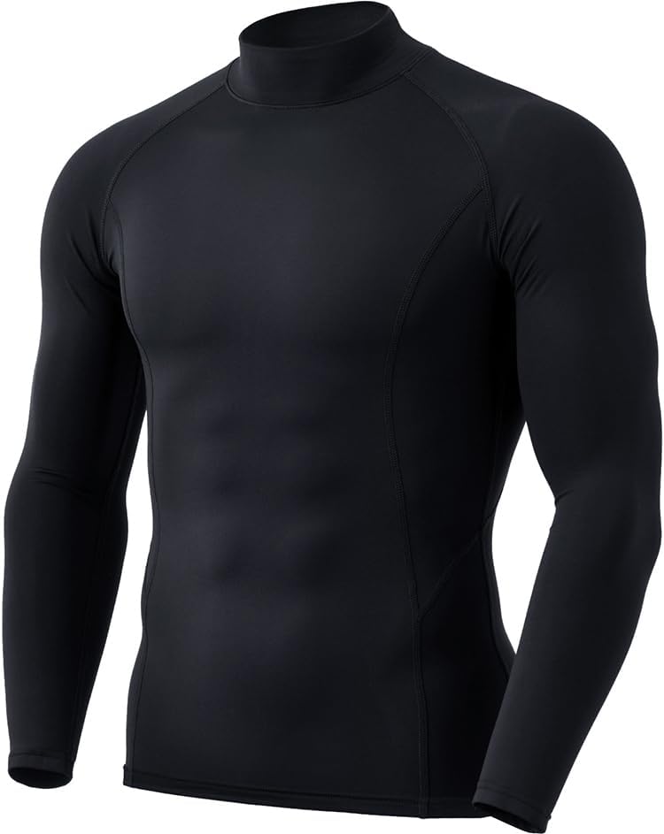 Men’s Thermal Fleece Lined Base Layer Long Sleeve Shirts – Lightweight Stretch Winter Undershirts for Warmth & Comfort (Single & 2 Pack Options)