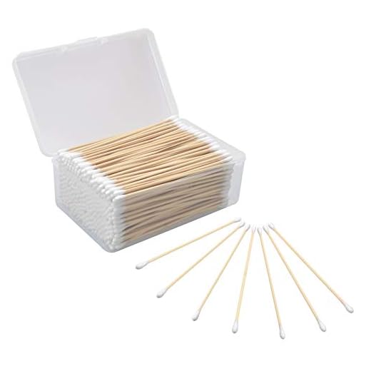 BOOSTEADY 6 Inch Cotton Gun Cleaning Swabs with Bamboo Handle in Storage Case（Choose Your Tip）