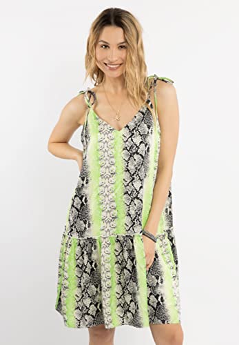 Robe mini imprimé serpent sauvage texture fluide et coupe ajustée