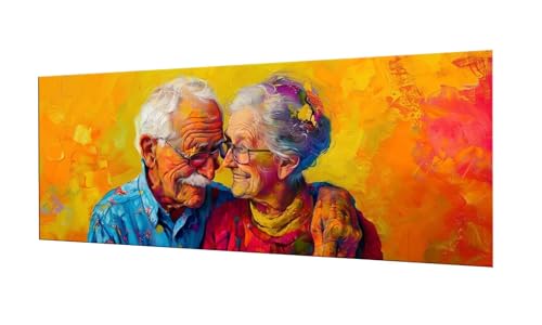 Broderie Diamant Grand Format Anti-Stress Kit Complet 60x150cm DIY Vieux Couple