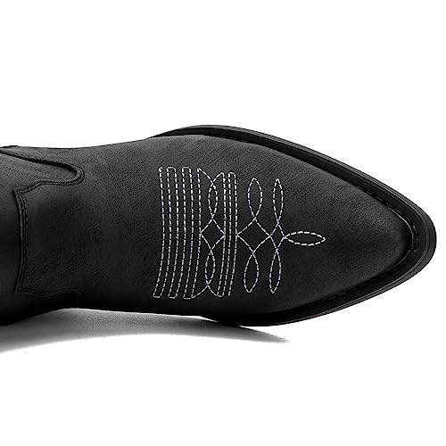 Image of GLOBALWIN Women's The Western Cowboy Cowgirl Embroidered Knee High Boots
