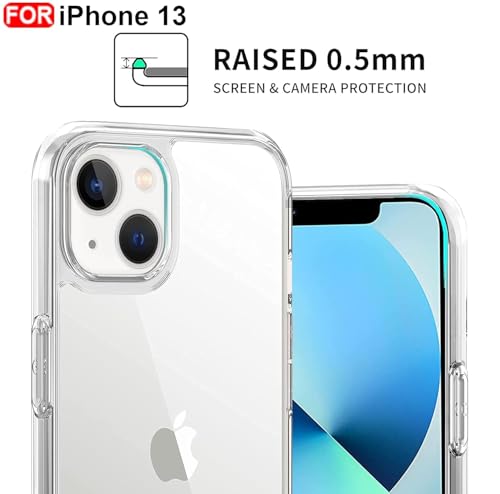 Image of JOTECH Crystal Clear Transparent Back Case Cover for iPhone 13 | Full Device & Camera Protection Shockproof TPU Silicone Back Cover Case - Transparent