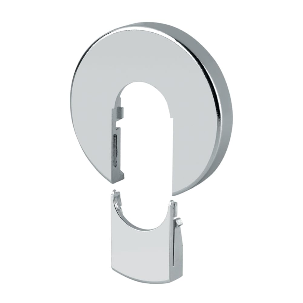 Schläfer 4409211 | Opening Radiator Rosette Kit, Pipe Cover Collar for Radiators, Heaters External Diameter 45 mm, Hole (Internal) Tube Ø16 mm, Rosette Drawer in PVC Chrome, Silver - Pack of 2