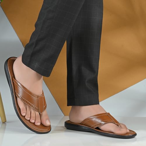Image of Centrino Slipper for Men | Cushioned Insole for Comfort | Stylish & Durable Chappal for Boys & Men| Perfect for Beach (6802)