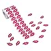 Sunmns Lips Stickers, Perforated Self Adhesive Kisses Stickers, Total 1000 Pieces Per Roll, Rose Red