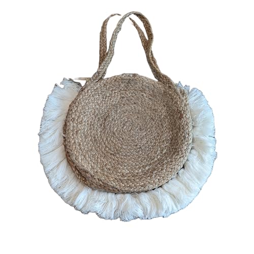 Kayla Jute Handcrafted Crossbody Natural Women Fringe Handbags Summer Boho Bohemian Beach Shoulder Bag Purse Seashell India2