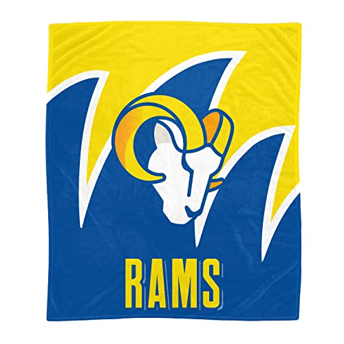Proformance Home Officially Licensed NFL Los Angeles Rams Splash Corral Fleece Blanket, 60" x 70" (NFLBLSKT-6RAM)