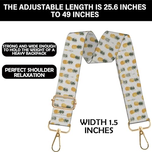 Image of Purse Strap Crossbody Shoulder Canvas Straps 1.5 inch Wide Replacement Adjustable Aesthetic Cute for Women Girls Bag