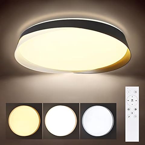 Homefire Deckenlampe LED Deckenleuchte Dimmbar Schlafzimmer Cover
