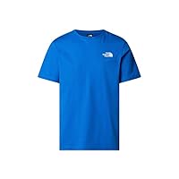 The North Face NF0A87NP16Y M S/S Box NSE Tee T-Shirt Uomo Hero Blue/TNF Black Taglia M