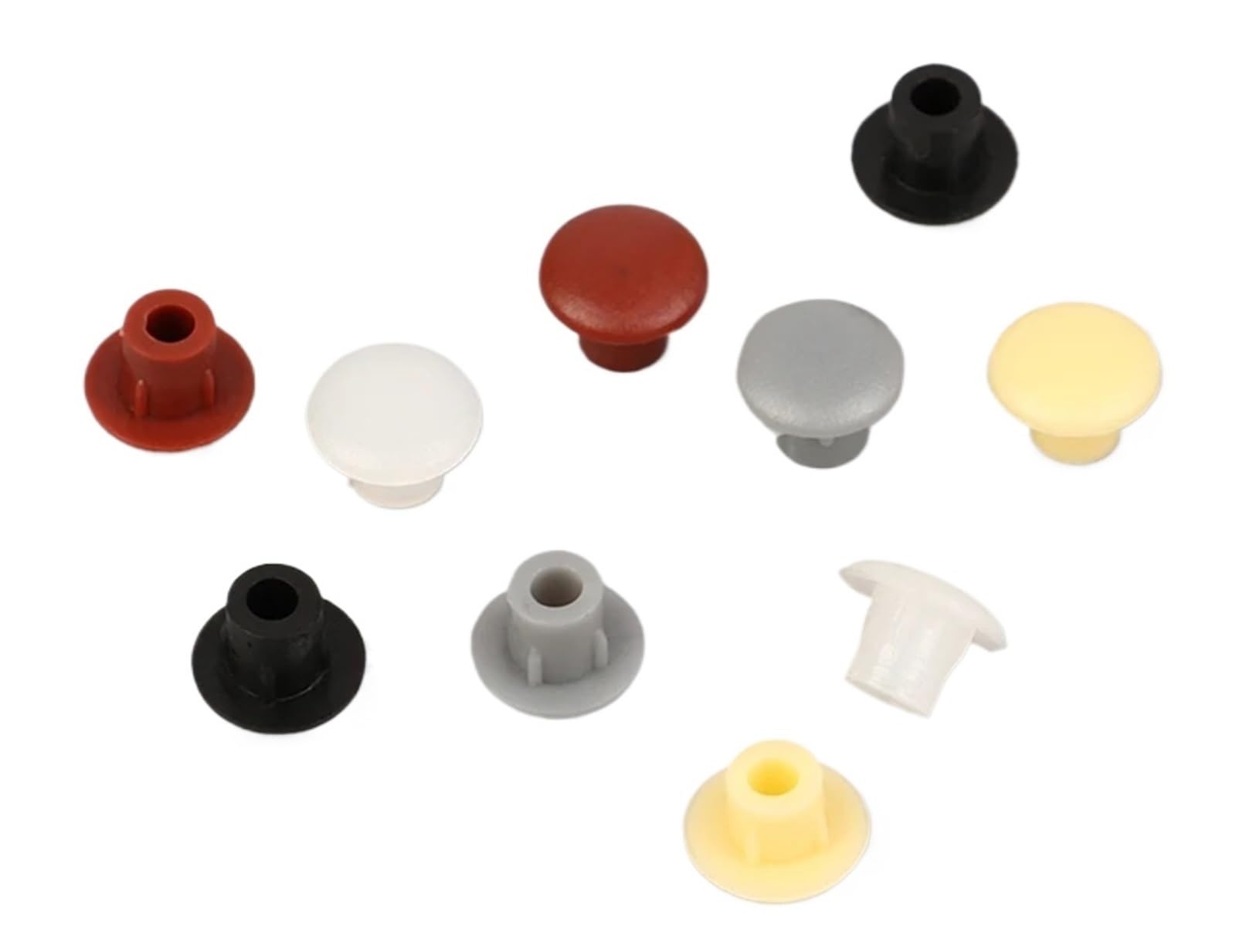 Hinged Screw Cover Caps 200pcs 5mm Plastic Furniture Hole Covers Cabinet Drill Grommet Hardware(Black)