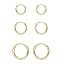 3 Pairs(8/10/12mm)-Gold