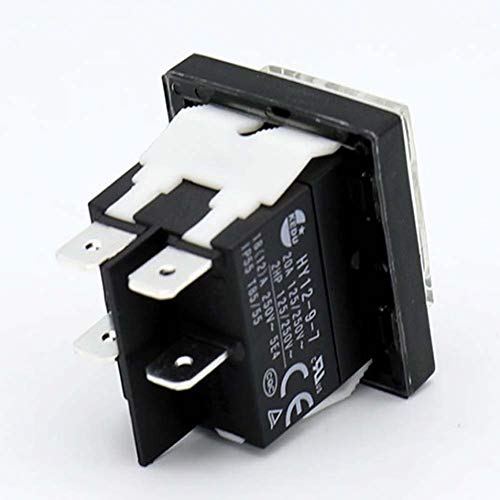 Kedu Hy12-9-7 4 Pins Rocker Switch Waterproof On Off Push Button Switches Arc Pushbutton Switch For Industrial Electric Power Tools And Electrical Equipment Control 125/250V 20/18A,2-Pack #TOP3