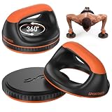 Sportneer 3-in-1 Rotating Push Up Bars, Push Up Stands & Push Up Handles for Floor, 360° Rotation for Wrist-Friendly Training with Detachable Twist Board, Non-Slip Home Gym Equipment 300lbs