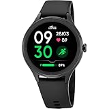 LOTUS Reloj Inteligente Hombre Mujer - Smartwatch Unisex de Caucho Negro - Resistente al Agua IP65 - Voz IA, Música, Cuenta Pasos, Teléfono, Deportes, Monitor Sueño 50202/1 Lēve - Smartime 2nd Gen