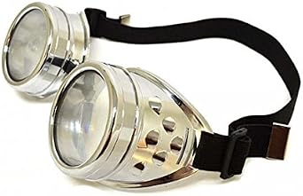 GloFX Chrome Steampunk Goggles