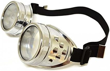 GloFX Chrome Steampunk Goggles