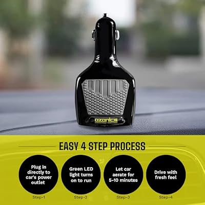 Ozonics Micro3 Ozone Generator for Cars | Portable Car Odor Eliminator and Air Freshener | Removes Odors from Cars, Trucks, RVs, UTVs, and Boats | Compact Deodorizer for Vehicle Interiors