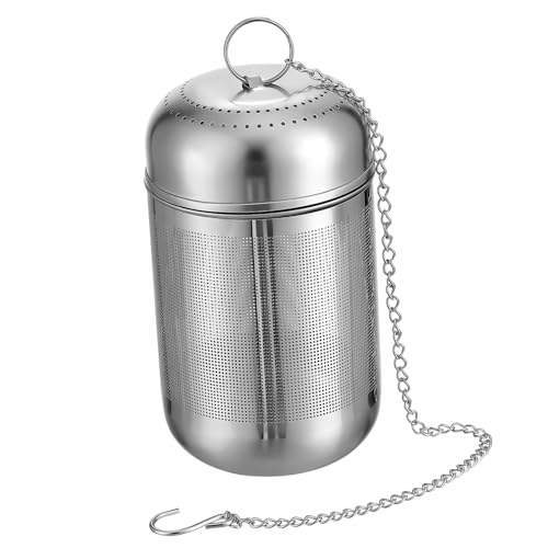 TOYZFRIENDY Colador de Especias de Acero Inoxidable para Cocinar Filtro Reutilizable con Cadena Larga Bola Infusora para Condimentos Guisos y Grande Seguro para Uso Alimentario