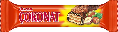 Ülker Çokonat - Mit Milchschokolade überzogene Waffel mit Haselnüssen 33G x 24