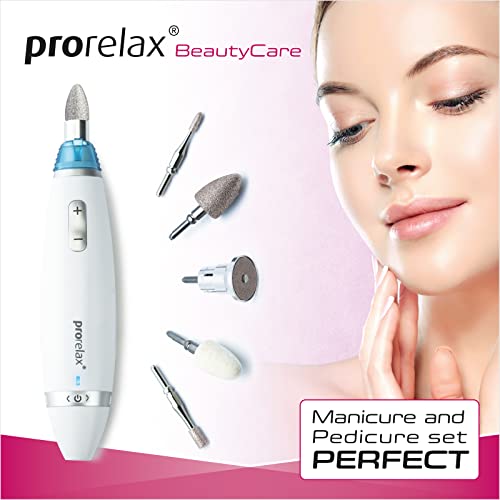 prorelax Maniküre- / Pediküre-Set PERFECT | Damen/Herren | Professionelle Hand- und Fußpflege für Zuhause und unterwegs | 5 hochwertige Aufsätze aus chirurgischem Stahl – Bild 3