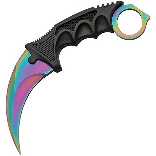 SZCO Supplies Espectro Karambit de lâmina fixa CN211431RB-BRK, multicolorido