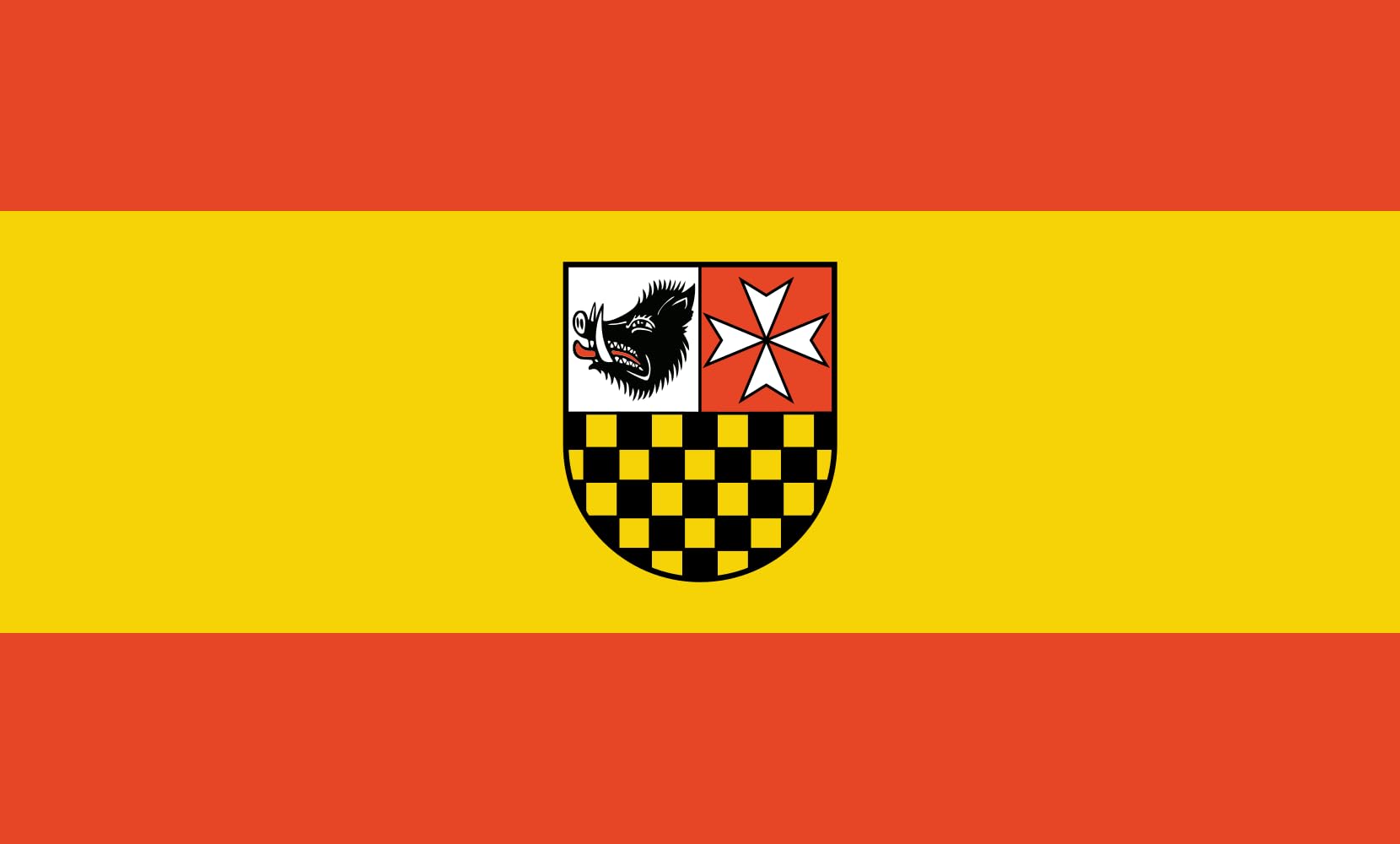 Drapeau paysage Neuhardenberg grand format de 1.35m² pour mât extérieur