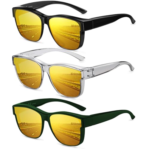 Wzerry Night Driving Glasses Polarized, Night Vision Over Glasses