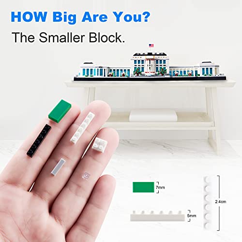 Image of Gift Architecture: The White House Model Building Set - Engaging Micro Block Kit with 3520pcs - Perfect for Adults - Aesthetically Pleasing Collectible Gift