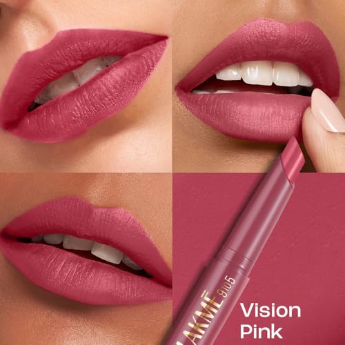 Image of Lakme 9 to 5 Forever Matte Lip Crayon, Vision Pink, 1.1g, for Smooth and Supple Lips, with Vitamin C, Matte Finish, 8 Hr Hydration, Long Lasting all day comfort, Retractable Crayon