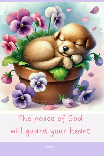 Journal for Teen Girls with Bible Verse, Christian Floral Notebook: The peace of God will guard your heart