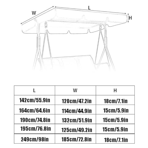 Cubierta Impermeable para Columpio Toldo para Columpios de Exterior 8
