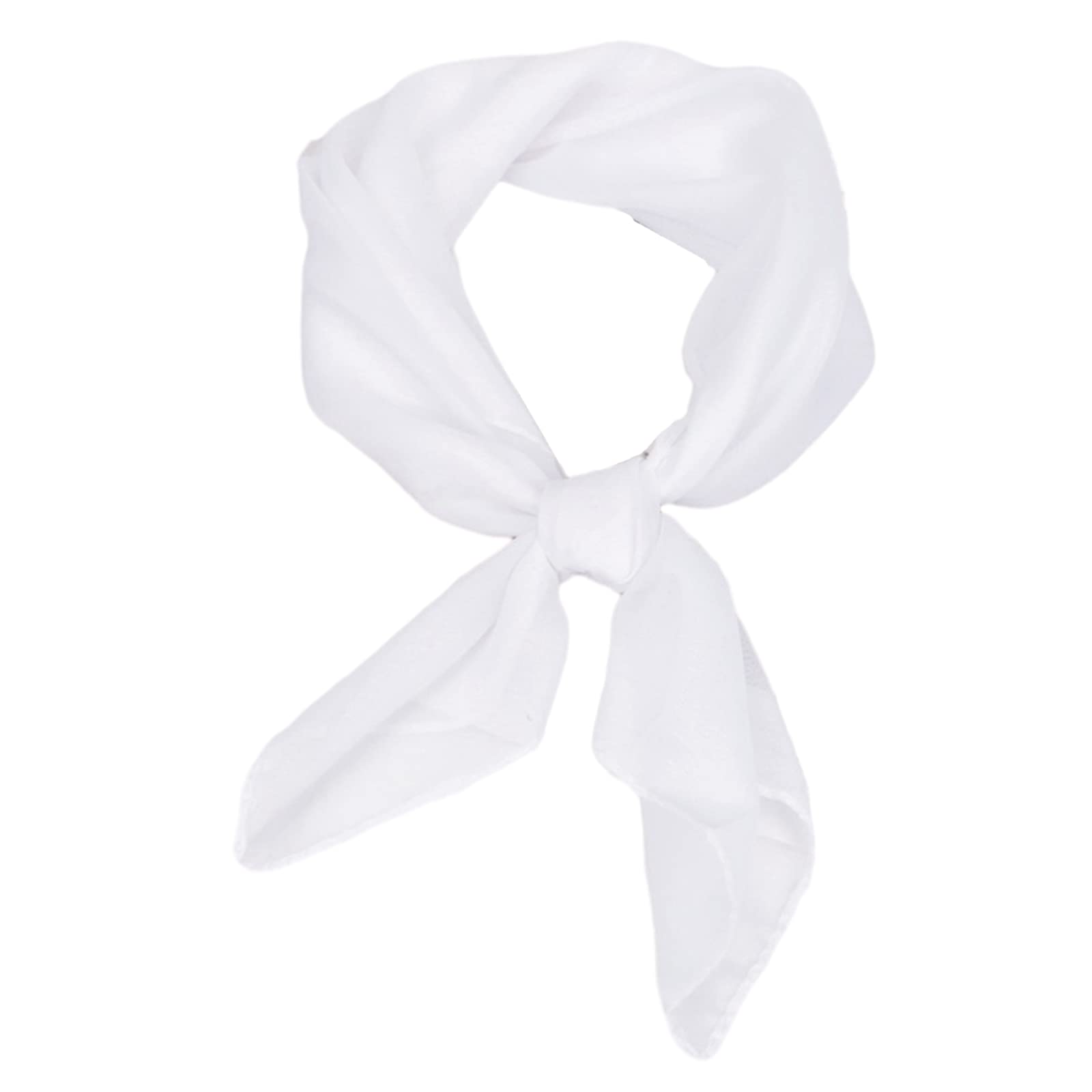 Yazhuq 1950s Scarf Square Ribbon Neck Scarf Square Handkerchief Retro Hair Tie for Women 50s Sheer HeadScarf