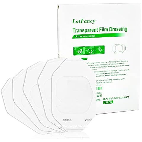 LotFancy Transparent Film Dressing, 35PCS Cover