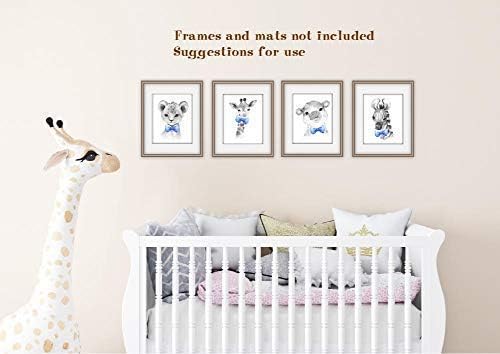 Miniatura 6 de Safari Animals Wall Art Prints - Boy Nursery Decor - Set of 4-8x10 - Unframed - Watercolor