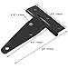 Murtenze 6Pack 3 Inch Black T-Strap Shed Hinges, Heavy Duty Gate Strap Hinges for Barn Door, Shed or Wooden Fences