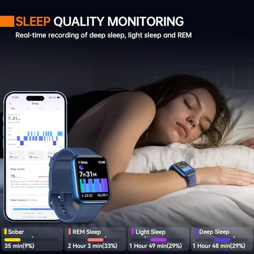 Image of aeac Smart Watch Fitness Watch for Men Women, Alexa Built-in & Stable Bluetooth Call, with Heart Rate /SpO2 /Sleep Monitor, 100 Sports, IP68 Waterproof Smartwatches for iOS Android