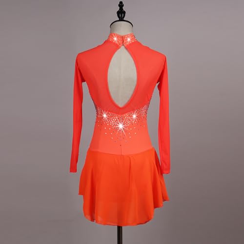 Vestido de patinação artística personalizado competição patinação no gelo saia para meninas mulheres