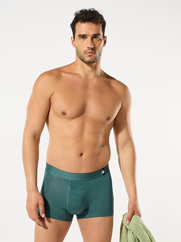 Image of ESSA Men's Ultra-Soft Modal Trunk Underwear | Moisture-Absorption with 4-Way Stretch | Breathable Contour Pouch, Microfiber Waistband with Spandex